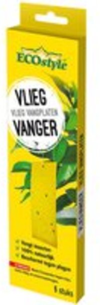 ECOstyle VliegVanger Vangt Insecten - 5 Stuks - Geel - Voor binnen & buiten