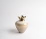 Florena Vase Florena B19 x T19 x H24 cm Glas Vanille Mokka Handgemacht