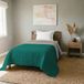 Deken ELEGANT Deken voor tweepersoonsbedden, aqua/grijs, 170 x 270 cm