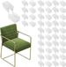 50 stuks U-vormige stootranden voor rollen, U-vormige antislip voetbeschermers voor metalen stoelen, metalen buizen, stoelen, zitmeubels, tafels, Blanc