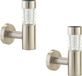 Luxform Solar wandlampen Tacoma 2 stuks zilver 34245