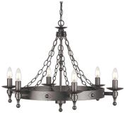 Elstead Lighting LED Kroonluchter | 6X E14 Max 60W | Dimbaar | Graphite Black