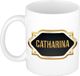 Bellatio Decorations Shoppartners Bv Catharina naam cadeau mok / beker met gouden embleem - kado verjaardag/ moeder/ pensioen/ geslaagd/ bedankt