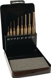 tecwerk Splinter Remover Set 8-piece 0.9-5.9 mm with Guide Sleeve Metal Cassette