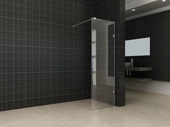 Xellanz profielloze inloopdouche 500x2000 8mm NANO glas | Zilver