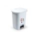 PlasticForte Pedaalemmer - 8 liter - wit - kunststof - 25 x 21 x 30 cm - prullenbak