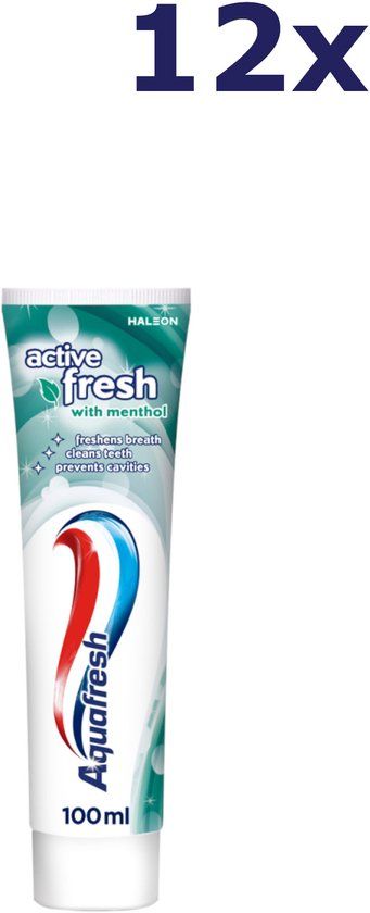 Aquafresh Tandpasta Active Fresh - 12 x 100 ml - Voordeelverpakking