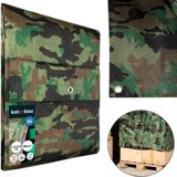 KOTARBAU® Afdekzeil - Polyethyleen - 1,5 x 2,4 m - Camouflage - 90 g/m² - Waterdicht - Zeil Afdekking - Beschermzeil voor Meubels