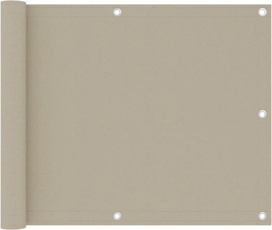 vidaXL Balkonscherm 75x300 cm Oxford Stof Beige