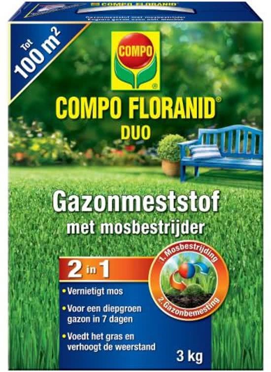 - Gazonmeststof met mosbestrijder - 3 kg