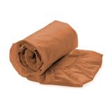 Lion Beddenshop Yellow Fitted Sheet Cotton Percale 40cm Corner Height - Cognac Brown - 140x200