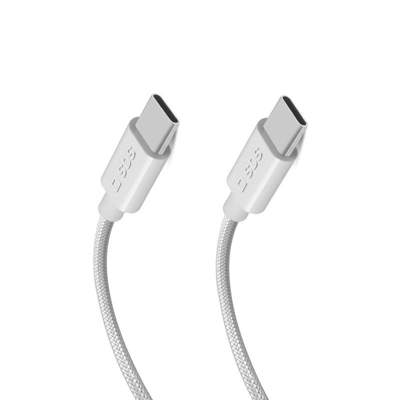SBS TECABLETISSUETCC240G USB-kabel - USB-C naar USB-C - 2 m - Grijs