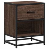 vidaXL Nachtkastje 40x31x50 cm bewerkt hout bruin eikenkleurig