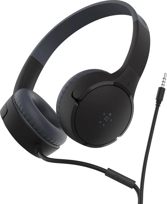 Belkin SoundForm Mini bedrade on-ear hoofdtelefoon met microfoon zwart
