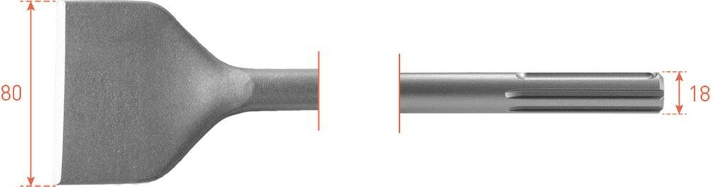 Rotec SDS-MAX Spadebeitel 80x300mm - 2151017