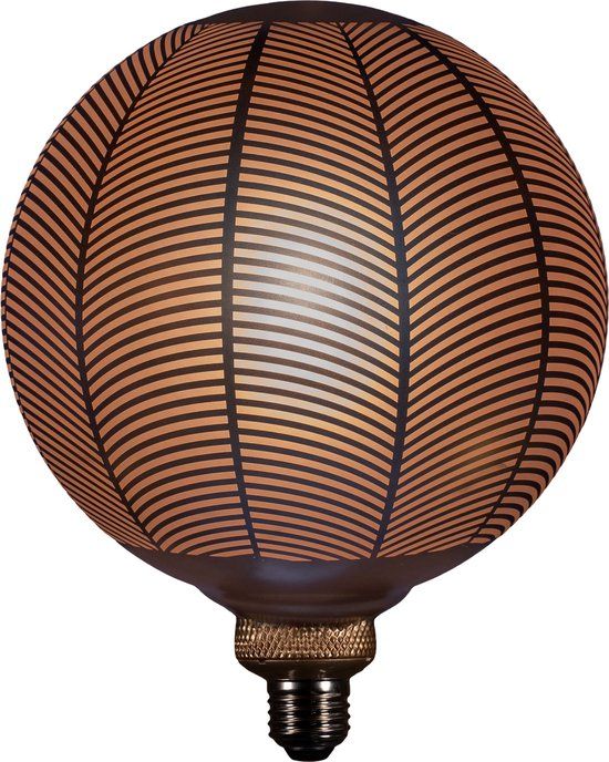 Anna's Collection Led Bulb Palm Leaf Pattern Matt Gold 200X280Mm