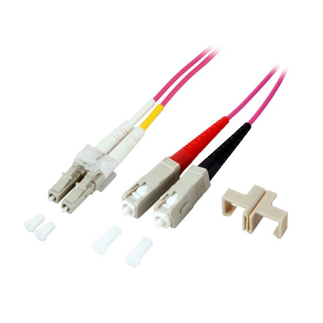ProCable LC-SC 50/125µ - 0,5m - Roze