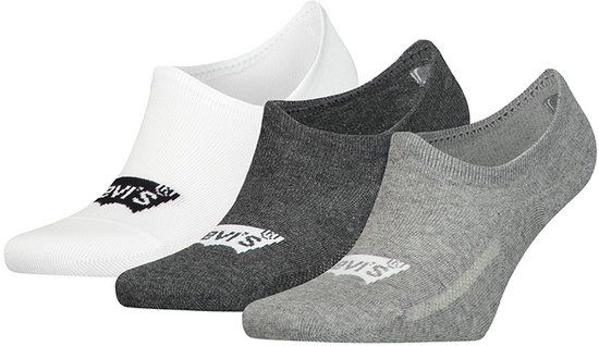 Levi's Heren Footies High Cut Batwing Logo 3-Pack Grey Combo