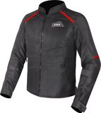 LS2 Breeze Motorfiets Textieljas Zwart/Rood L
