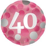 Folat Folieballon Glossy Pink 40 - 45 cm
