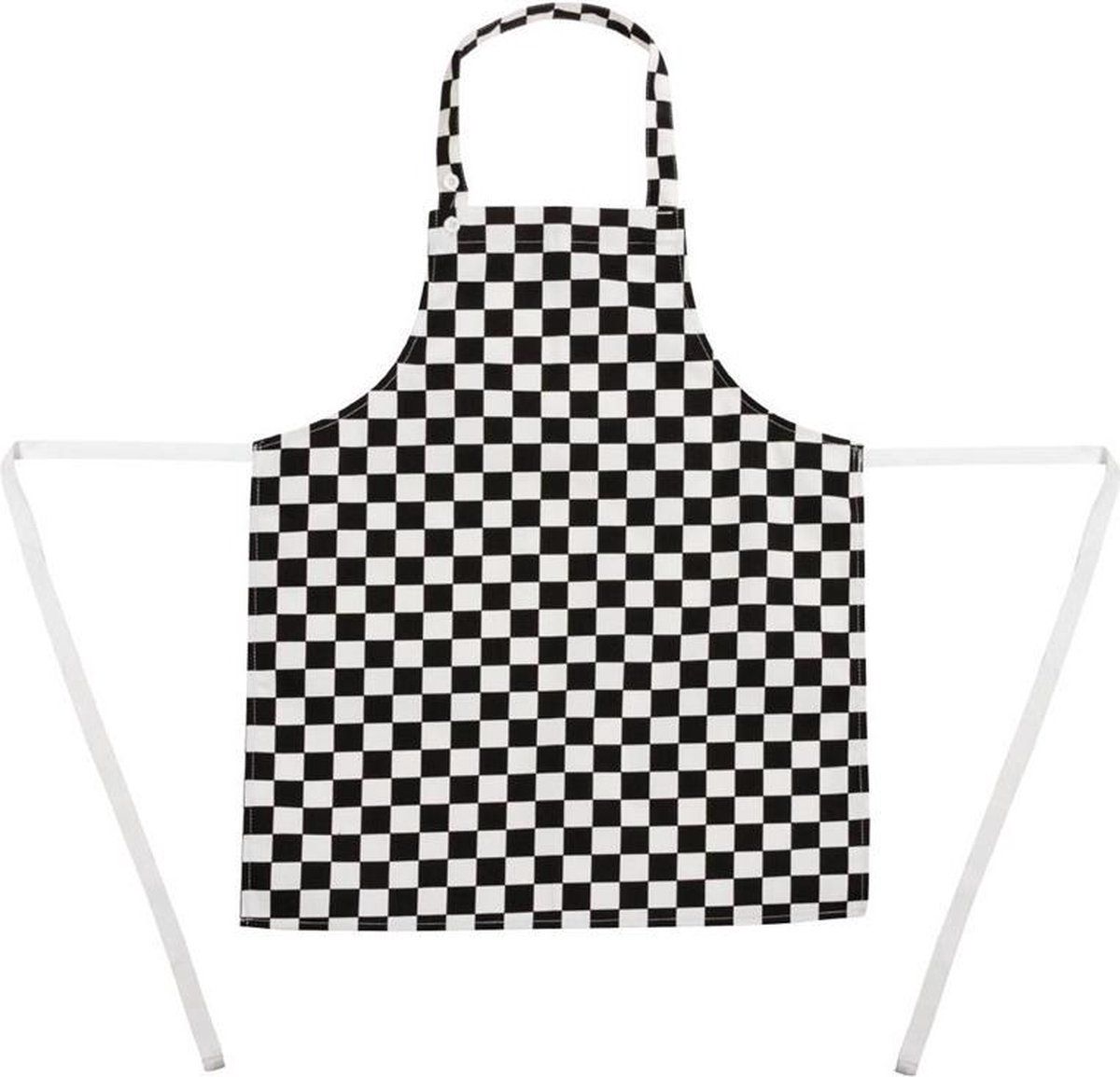 Whites Chefs Clothing Kinderschort Zwart-Wit Geruit - 5050984384998