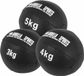 Gorilla Sports Medicijn Bal set 12 kg - 3 trainings Ballen - Medicine ball - Leer