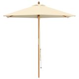 vidaXL Tuinparasol - Ø 300 x 248 cm - Massief Eucalyptushout - Crèmewit