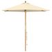 vidaXL Tuinparasol - Ø 300 x 248 cm - Massief Eucalyptushout - Crèmewit