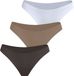 Björn Borg Dames Invisible Briefs - Slip Middelhoge Taille (3-pack) - Wit - Bruin - Bruin