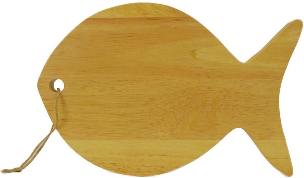 Kanika Houten plank visvorm 23x33 cm - fairtrade