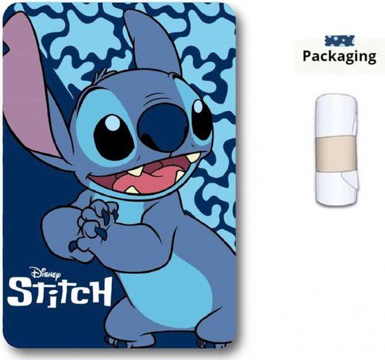 Lilo & Stitch Disney Lilo & Stitch Fleece Deken Plaid Blauw 100x140 cm