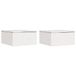 vidaXL Nachtkastje 2 stuks wit 37 x 35 x 18,5 cm massief grenenhout