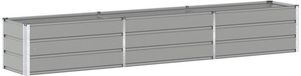 vidaXL Plantenbak lichtgrijs 290 x 50 x 45 cm gegalvaniseerd staal