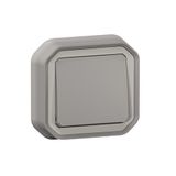 Legrand Schakelaar of wisselschakelaar, 10 A, Plexo, waterdicht IP55, volledige verlichtingsbediening, inbouwklaar, grijs, 069811LE