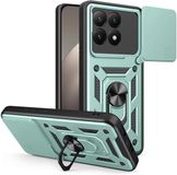 Techsuit Hoesje geschikt voor Xiaomi 15T - Camshield Back Cover - Groen