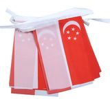AZ FLAG Slinger Singapore 6 m 20 vlaggen Licht Polyester 21x15 cm