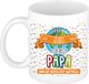 Bellatio Decorations Naam mok papa Quido - wit - keramiek - 300 ml - Vaderdag cadeau