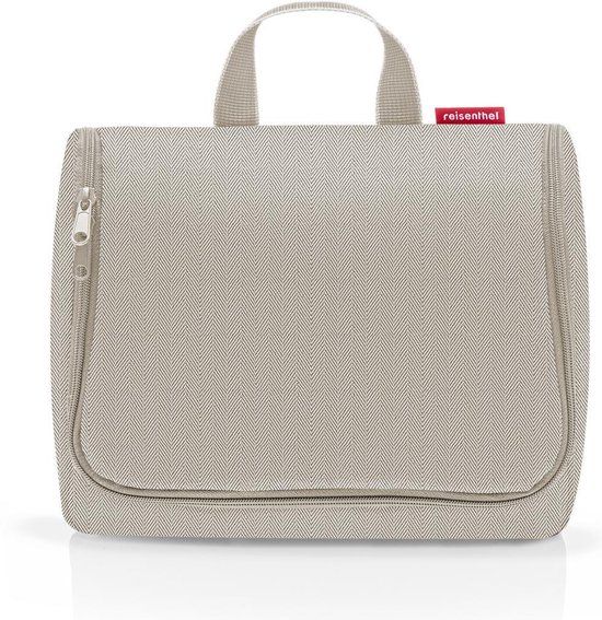 Reisenthel Toiletbag XL - Herringbone Zand - 4L - Ophangbaar