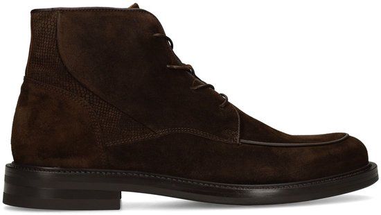 Manfield Heren Bruine Suède Veterboots Maat 43