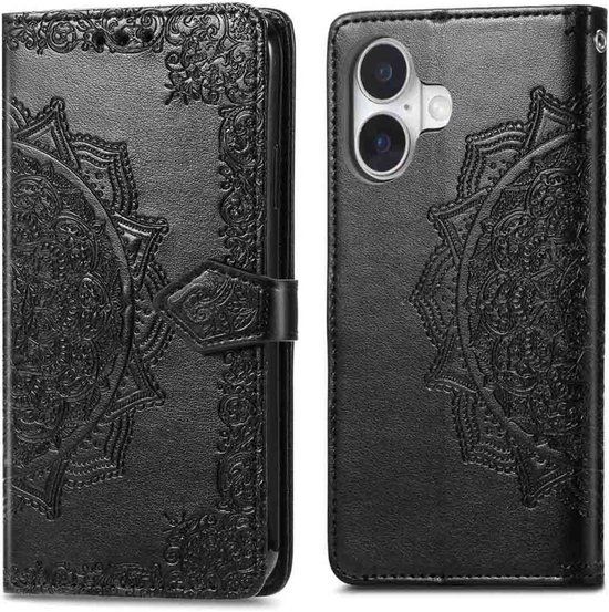 imoshion Hoesje - Geschikt voor Apple iPhone 17 - Mandala Bookcase - Zwart