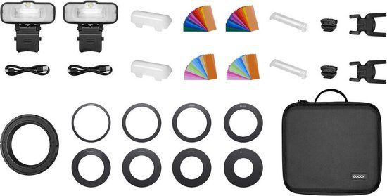 Godox Macro Ring Flash Two Light Kit MF-12