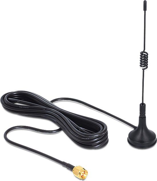 ISM 433 MHz Antenne met SMA (m) connector - 3 dBi - 3 meter - Zwart