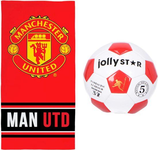 4KidsOnly Manchester United strandlaken + Jollity voetbal