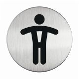 Durable PICTO "Men's WC" - Silver