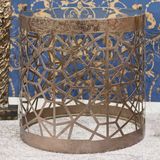 Haku Bijzettafel Vardy ø50cm - brons - Metaal; Glas