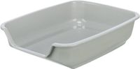 OEM Nuno Grey Plastic Open Cat Litter Box for Small Cats and Kittens - 36 x 28 x 9 cm
