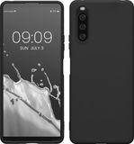 kwmobile telefoonhoesje geschikt voor Sony Xperia 10 IV - Hoesje voor smartphone - Back cover in mat zwart