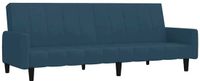 vidaXL Slaapbank 2-zits fluweel blauw