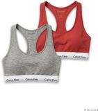Calvin Klein Bralette 2-pack Punch Pink/grey Heather Dames Maat S