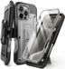 SUPCASE Unicorn Beetle Pro Hoesje Geschikt voor Apple iPhone 16 Pro Max - Stofdichte Case met Ingebouwde Screenprotector - Full Protect valbescherming - Met Holster en Kickstand Grijs